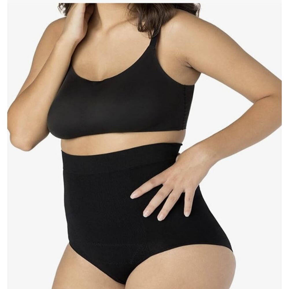 UpSpring Women's L-XL Black C-Panty High Waist with Silicone Brief K13-11